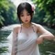 林晓棠编辑头像，年轻女性，温和专业气质，书架背景